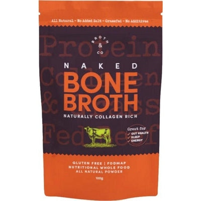 Broth & Co Australian Beef Bone Broth Powder G/F 100g Pouch - The O.G Me