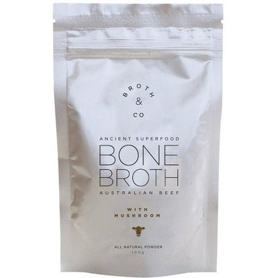 Broth & Co Australian Beef Bone Broth with Mushroom G/F 100g Pouch - The O.G Me