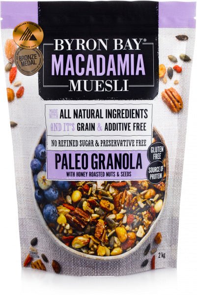 Byron Bay Macadamia Muesli Gluten Free Granola Paleo Mix Honey Roasted 2Kg - The O.G Me