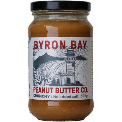 Byron Bay Peanut Butter Crunchy Unsalted G/F 375g - The O.G Me