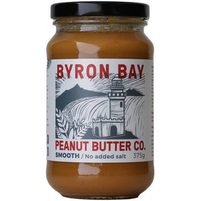 Byron Bay Peanut Butter Smooth Unsalted G/F 375g - The O.G Me