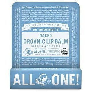 Dr Bronner's Lip Balm Naked Hang Sell 12x4g - The O.G Me