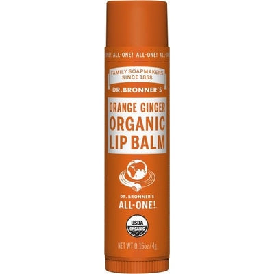 Dr Bronner's Lip Balm Orange Ginger 12x4g - The O.G Me