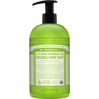 Dr Bronner's Organic Pump Soap Lemongrass Lime 710ml - The O.G Me