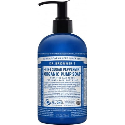 Dr Bronner's Organic Pump Soap Peppermint 355ml - The O.G Me