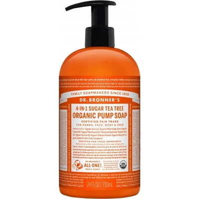 Dr Bronner's Organic Pump Soap Tea Tree 710ml - The O.G Me