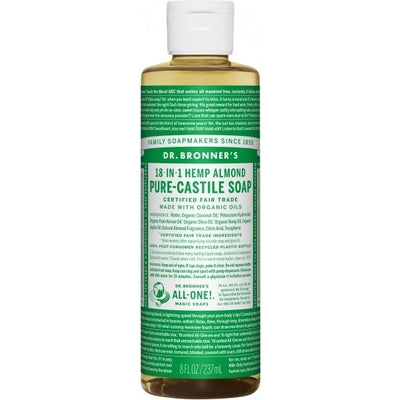 Dr Bronner's Pure Castile Liquid Soap Almond 237ml - The O.G Me