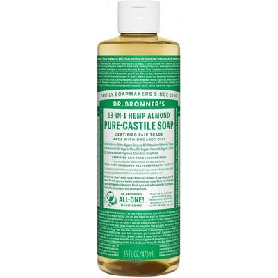 Dr Bronner's Pure Castile Liquid Soap Almond 473ml - The O.G Me