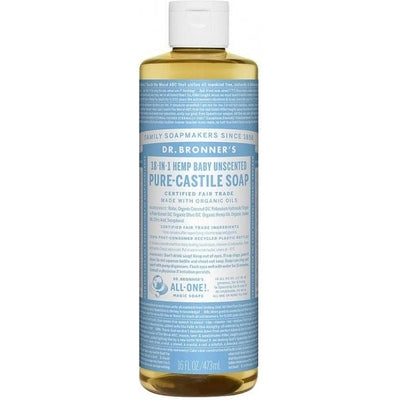 Dr Bronner's Pure Castile Liquid Soap Baby Unscented 473ml - The O.G Me