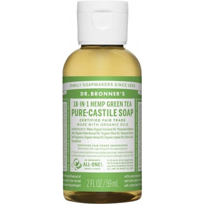 Dr Bronner's Pure Castile Liquid Soap Green Tea 59ml - The O.G Me