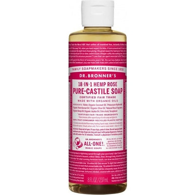 Dr Bronner's Pure Castile Liquid Soap Rose 237ml - The O.G Me