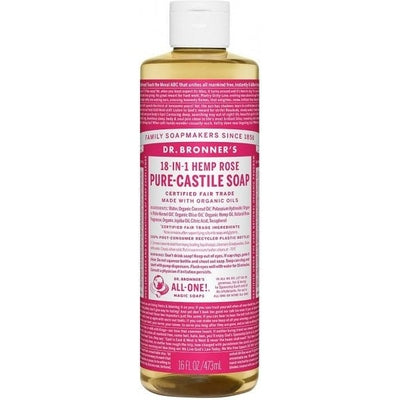 Dr Bronner's Pure Castile Liquid Soap Rose 473ml - The O.G Me