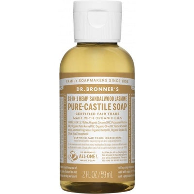 Dr Bronner's Pure Castile Liquid Soap Sandalwood Jasmine 59ml - The O.G Me