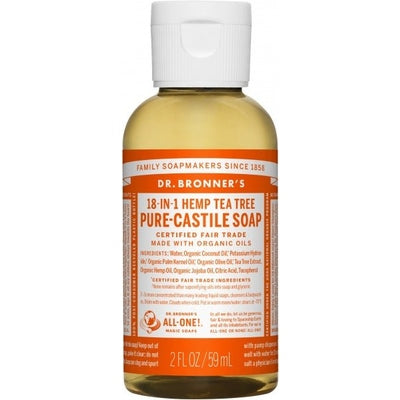 Dr Bronner's Pure Castile Liquid Soap Tea Tree 59ml - The O.G Me