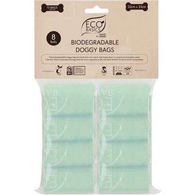 Eco Basics Biodegradable Doggy Bags 8 Rolls - The O.G Me