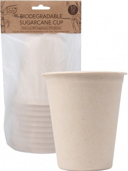 Eco Basics Biodegradable Sugarcane Cup - 10pcs - The O.G Me