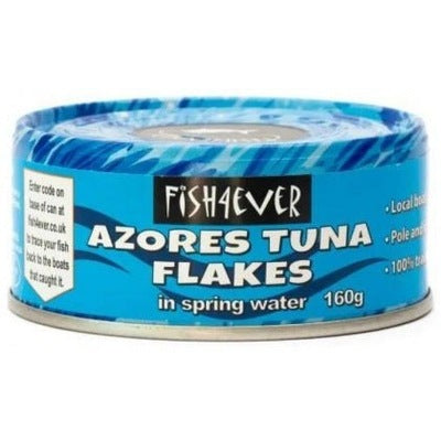 Fish 4 Ever Azores Skipjack Flakes Spring Water 160g - The O.G Me