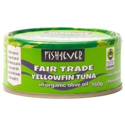 Fish 4 Ever Yellowfin Tuna in Olive Oil Fair Trade 160g - The O.G Me