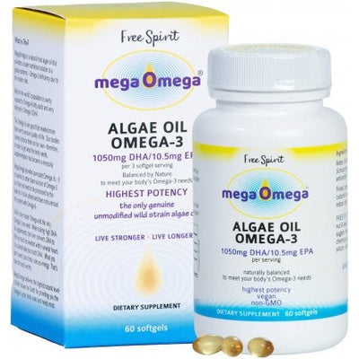 Free Spirit MegaOmega Algae Oil Omega-3 60Softgels - The O.G Me