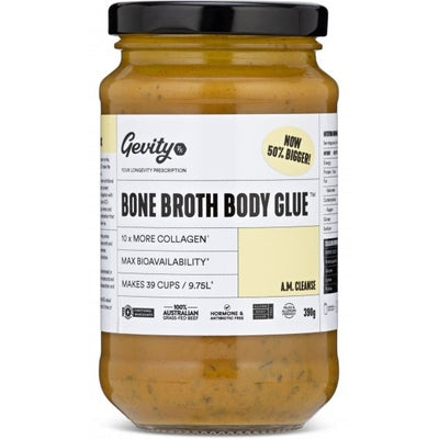 Gevity Rx Bone Broth Body Glue A.M Cleanse G/F 390g - The O.G Me