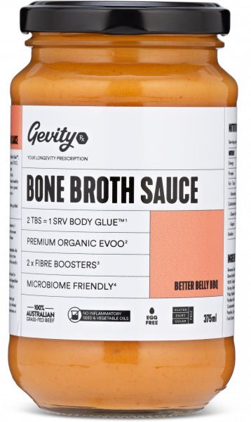 Gevity Rx Bone Broth Sauce Better Belly BBQ G/F 375ml - The O.G Me