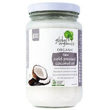 Global Organics Coconut Oil Raw Cold Pressed 300g - The O.G Me