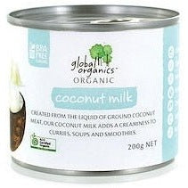 Global Organics Organic Coconut Milk G/F 200g Can - The O.G Me