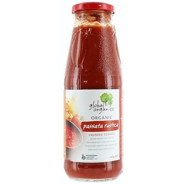 Global Organics Tomatoes Crushed Passata Rustica Glass 680g - The O.G Me