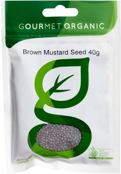 Gourmet Organic Brown Mustard Seed 40g Sachet - The O.G Me