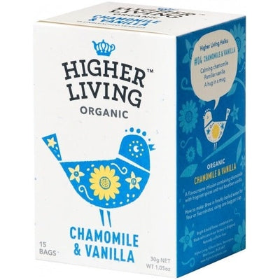 Higher Living Organic Chamomile & Vanilla 15Teabags - The O.G Me