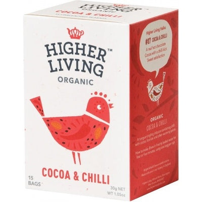 Higher Living Organic Cocoa & Chilli Tea 15Teabags - The O.G Me