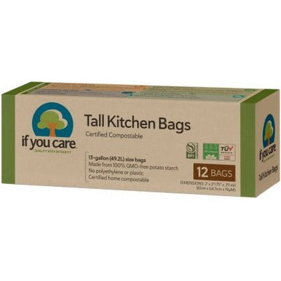 If You Care Recycled Tall Kitchen Bags 12Bags 13 Gallons w/Drawstrings - The O.G Me