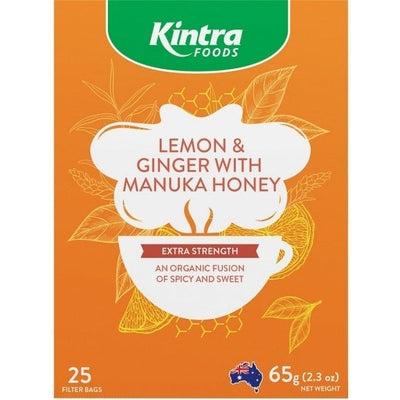 Kintra Foods Lemon & Ginger with Manuka Honey Tea 25Teabags - The O.G Me