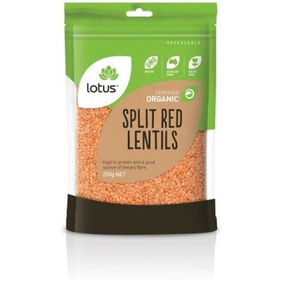 Lotus Organic Red Lentils 250gm - The O.G Me