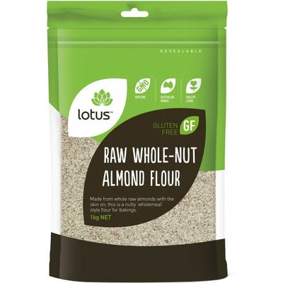 Lotus Raw Whole-Nut Almond Flour G/F 1kg - The O.G Me