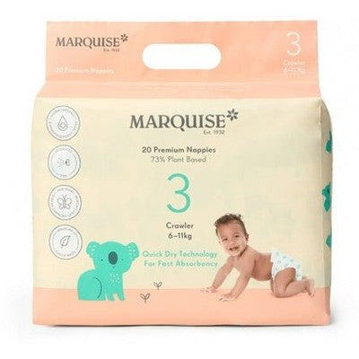 Marquise Crawler Eco Nappies Size 3 6-11kg 20Pack - The O.G Me