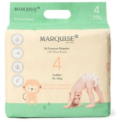 Marquise Toddler Eco Nappies Size 4 10-15kg 18Pack - The O.G Me