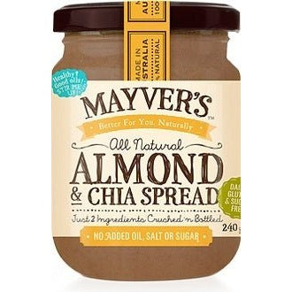 Mayvers Almond & Chia Spread G/F 240g - The O.G Me