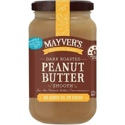 Mayvers Dark Roasted Peanut Butter Smooth 375g - The O.G Me