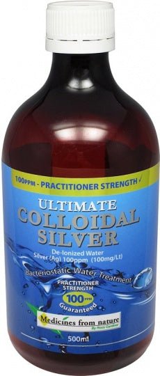 Medicines From Nature Ultimate Colloidal Silver100PPM Liquid 500ml - The O.G Me