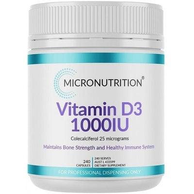 Micronutrition Vitamin D3 1000IU 240 Vege Caps - The O.G Me