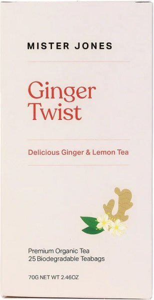 Mister Jones Ginger Twist Organic 25Teabags - The O.G Me