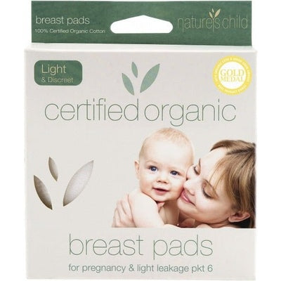 Natures Child Organic Cotton Reusable Breast Pads Light Discreet Pkt 6 - The O.G Me