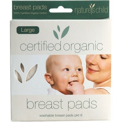 Natures Child Organic Cotton Reusable Breast Pads Night Large Pkt 6 - The O.G Me