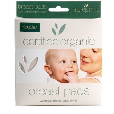 Natures Child Organic Cotton Reusable Breast Pads Pkt 6 Regular - The O.G Me