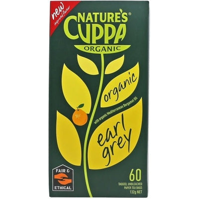 Natures Cuppa Org Earl Grey 60Teabags 20%Extra - The O.G Me