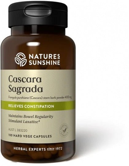 Natures Sunshine Cascara Sagrada 400mg Vegecaps 100caps - The O.G Me