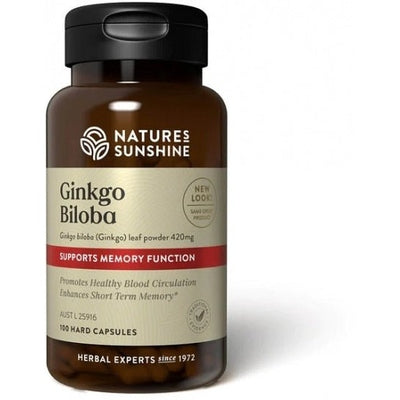 Natures Sunshine Ginkgo Biloba 420mg 100caps - The O.G Me