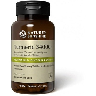 Natures Sunshine Turmeric 34000+ 60s 60caps - The O.G Me