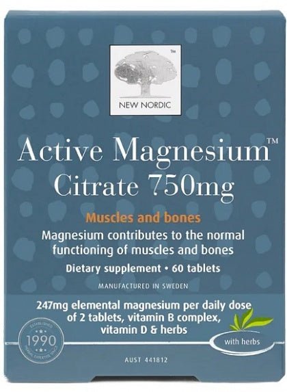 New Nordic Active Magnesium Citrate 60tabs - The O.G Me